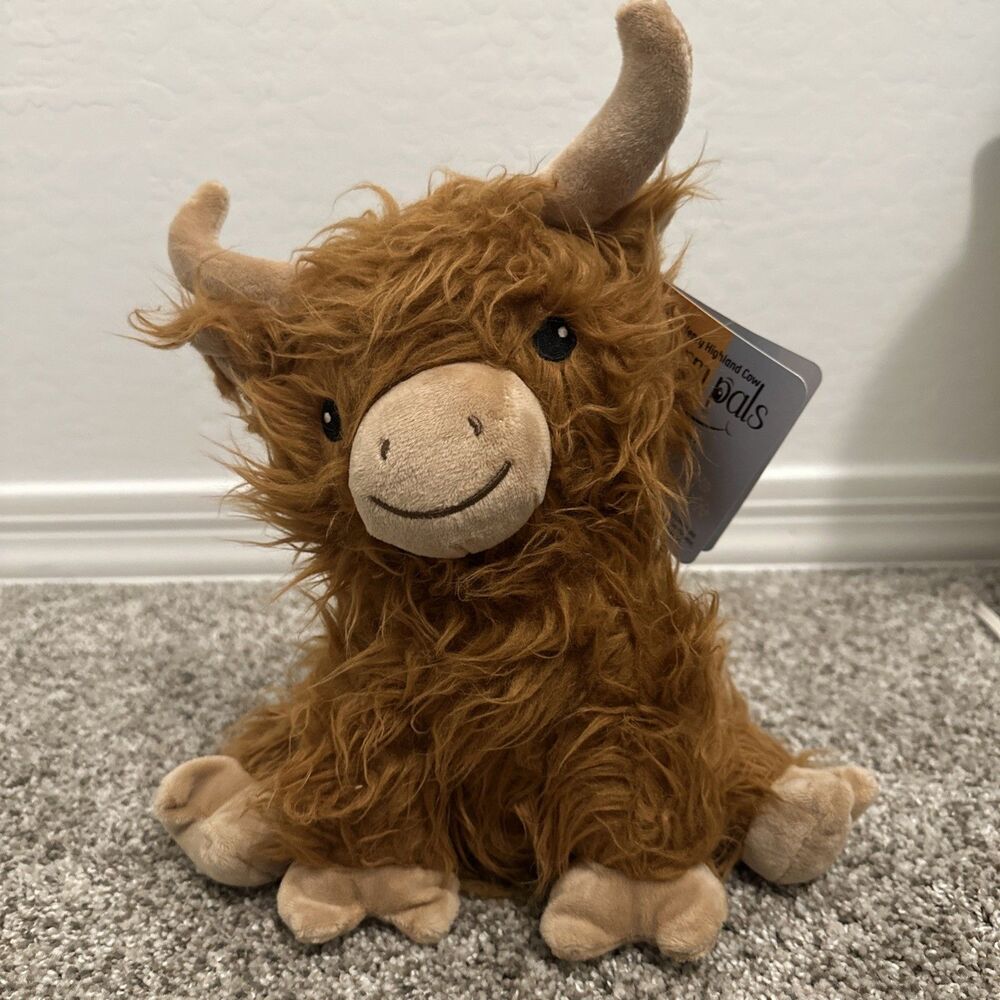 Highland Cow - Microwavable & Weighted Plush Stuffed Animal - Heated Plushie